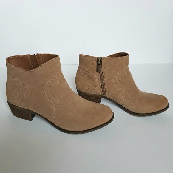 Lucky Brand Shoes - [Lucky Brand] Brolley Tan Suede Ankle Booties